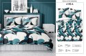 Pościel satynowa 220x200 turkusowa ciemna geometria 4199 A Home Satin 08
