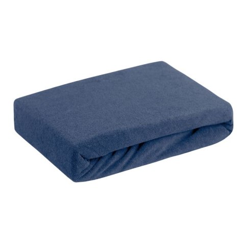Prześcieradło frotte z gumką 120x200 granatowe 170 g/m2 na materac 20 cm Prześcieradło frotte z gumką 120x200 granatowe 170 g/m2 na materac 20 cm