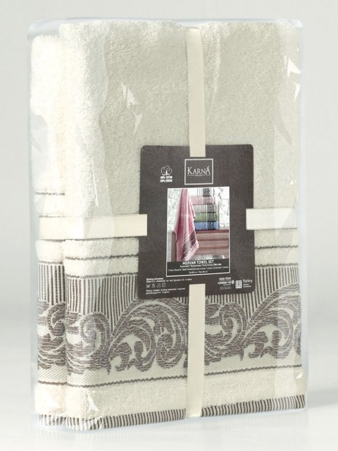 Komplet ręczników 2 szt Mervan kremowy 50x90+70x140 Darymex Komplet ręczników 2 szt Mervan kremowy 50x90+70x140 Darymex