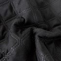 Narzuta z pomponami 140x200 czarna Pompoo pompony romby glamour dekoracyjna