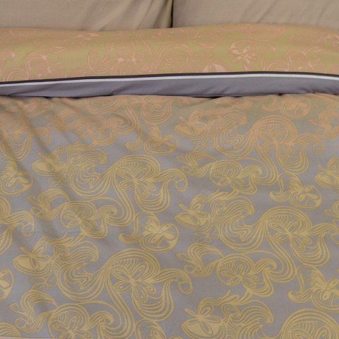 Pościel z mikrofibry 140x200 szara złota glamour ornamenty pasy 12202 z 1 poszewką 70x80 Darymex Pościel z mikrofibry 140x200 szara złota glamour ornamenty pasy 12202 z 1 poszewką 70x80 Darymex