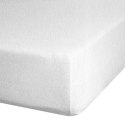 Prześcieradło frotte z gumką 140x200 białe 170 g/m2 na materac 20 cm