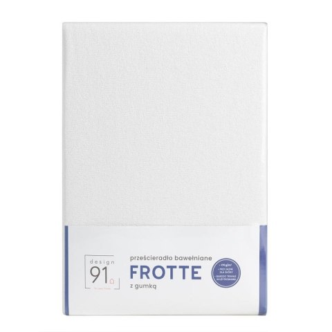 Prześcieradło frotte z gumką 160x200 białe 170 g/m2 na materac 20 cm Prześcieradło frotte z gumką 160x200 białe 170 g/m2 na materac 20 cm