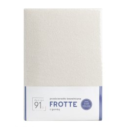 Prześcieradło frotte z gumką 180x200 beżowe 170 g/m2 na materac 20 cm