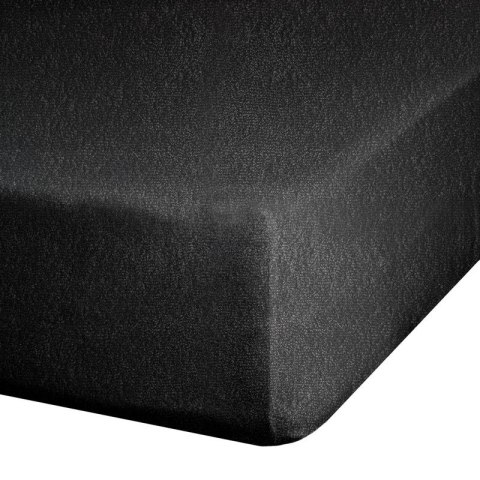 Prześcieradło frotte z gumką 180x200 czarne 170 g/m2 na materac 20 cm Prześcieradło frotte z gumką 180x200 czarne 170 g/m2 na materac 20 cm
