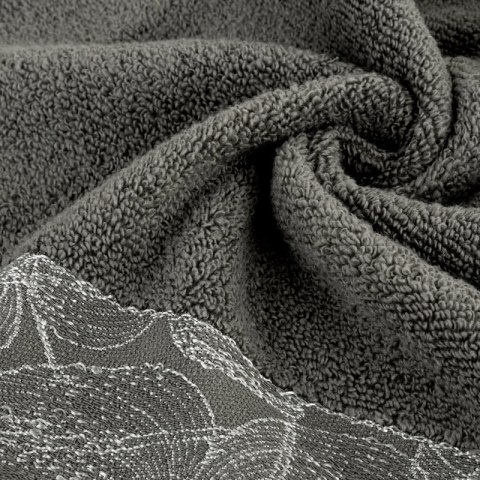 Ręcznik Agis 50x90 stalowy liście frotte 400g/m2 Eurofirany Ręcznik Agis 50x90 stalowy liście frotte 400g/m2 Eurofirany