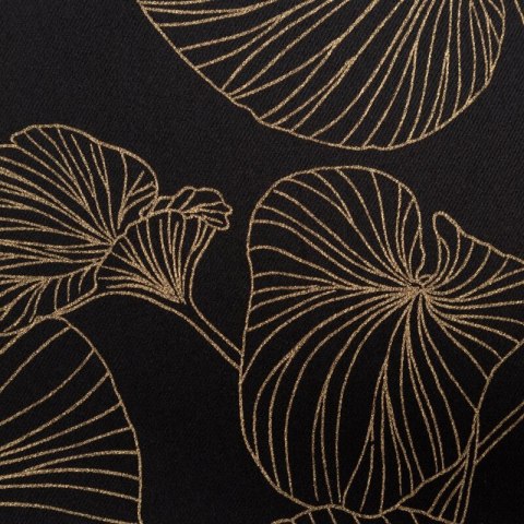 Zasłona 140x250 Marigold gotowa na przelotkach z tkaniny zaciemniającej z nadrukiem złotych liści lilii wodnych Eurofirany Zasłona 140x250 Marigold gotowa na przelotkach z tkaniny zaciemniającej z nadrukiem złotych liści lilii wodnych Eurofirany