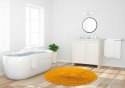 Dywan mata 90 cm Soft Round eco futro okrągły żółty antypoślizgowy Domarex Dywan mata 90 cm Soft Round eco futro okrągły żółty antypoślizgowy Domarex