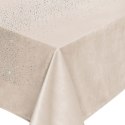 Obrus bieżnik dekoracyjny 40x140 Shiny beżowy welurowy z kryształkami