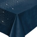Obrus bieżnik dekoracyjny 60x120 Shiny granatowy welurowy z kryształkami