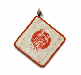 Podkładka chwytak kuchenny 20x20 Cucine Mondo China Food beżowa czerwona Domarex