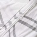 Pościel jersey 160x200 Geometria biała szara 2200 JERSEYLOVE