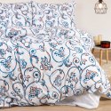 Pościel jersey 160x200 Kwiaty biała niebieska 2204 JERSEYLOVE Pościel jersey 160x200 Kwiaty biała niebieska 2204 JERSEYLOVE