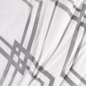 Pościel jersey 220x200 Geometria biała szara 2200 JERSEYLOVE