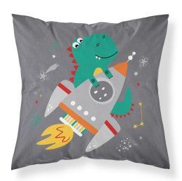 Poszewka bawełniana 40x40 Kosmos dinozaur szara 4279 B Mayamoo 20