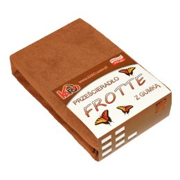 Prześcieradło frotte z gumką 60x120 brązowe 040 grube 200g/m2 KARO