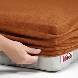 Prześcieradło frotte z gumką 60x120 brązowe 040 grube 200g/m2 KARO
