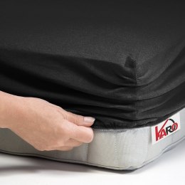Prześcieradło jersey z gumką 70x140 czarne 044 grube 150g/m2 KARO