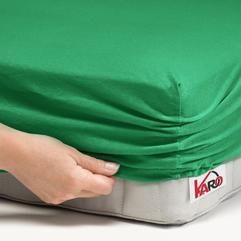 Prześcieradło jersey z gumką 70x140 zielone trawiaste 049 grube 150g/m2 KARO Prześcieradło jersey z gumką 70x140 zielone trawiaste 049 grube 150g/m2 KARO