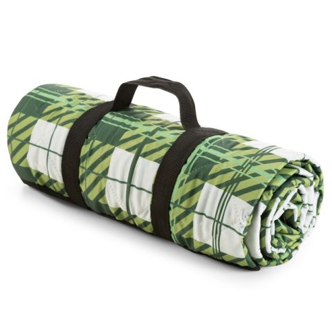 Koc piknikowy 130x145 krata zielony biały Eurofirany Koc piknikowy 130x145 krata zielony biały Eurofirany