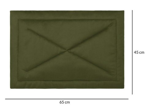Legowisko mata dla psa 45x65 Charlie Velvet zielone khaki Doggy Legowisko mata dla psa 45x65 Charlie Velvet zielone khaki Doggy