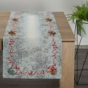 Obrus bieżnik 40x100 gobelinowy popielaty kolorowy świąteczny Eurofirany