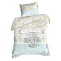 Pościel bawełniana 100x135 Kids 11 Słonie biała niebieska poszewka 40x50 do łóżeczka Eurofirany Pościel bawełniana 100x135 Kids 11 Słonie biała niebieska poszewka 40x50 do łóżeczka Eurofirany