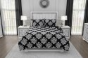 Pościel bawełniana 140x200 Glamour 007 czarna biała ornament z jedną poszewką Faro 01 Pościel bawełniana 140x200 Glamour 007 czarna biała ornament z jedną poszewką Faro 01