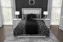 Pościel bawełniana 160x200 Glamour 019 czarna biała liście Faro 01 Pościel bawełniana 160x200 Glamour 019 czarna biała liście Faro 01