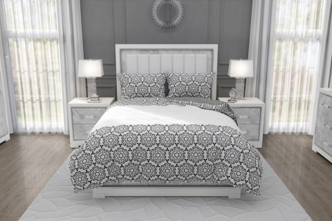 Pościel bawełniana 220x200 Glamour 017 szara biała ornament Faro 01 Pościel bawełniana 220x200 Glamour 017 szara biała ornament Faro 01