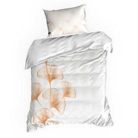 Pościel satynowa 160x200 Blanca 10 biała złota liście geometria Limited Collection Eurofirany Pościel satynowa 160x200 Blanca 10 biała złota liście geometria Limited Collection Eurofirany