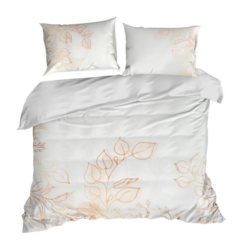 Pościel satynowa 160x200 Blanca 7 biała złota liście Limited Collection Eurofirany Pościel satynowa 160x200 Blanca 7 biała złota liście Limited Collection Eurofirany
