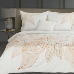 Pościel satynowa 160x200 Blanca 8 biała złota liście Limited Collection Eurofirany
