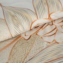 Pościel satynowa 160x200 Blanca 8 biała złota liście Limited Collection Eurofirany