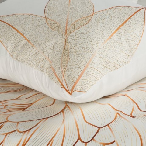 Pościel satynowa 160x200 Blanca 8 biała złota liście Limited Collection Eurofirany Pościel satynowa 160x200 Blanca 8 biała złota liście Limited Collection Eurofirany