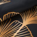 Pościel satynowa 160x200 Victoria 10 czarna złota liście geometria Limited Collection Eurofirany Pościel satynowa 160x200 Victoria 10 czarna złota liście geometria Limited Collection Eurofirany