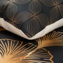 Pościel satynowa 160x200 Victoria 10 czarna złota liście geometria Limited Collection Eurofirany Pościel satynowa 160x200 Victoria 10 czarna złota liście geometria Limited Collection Eurofirany