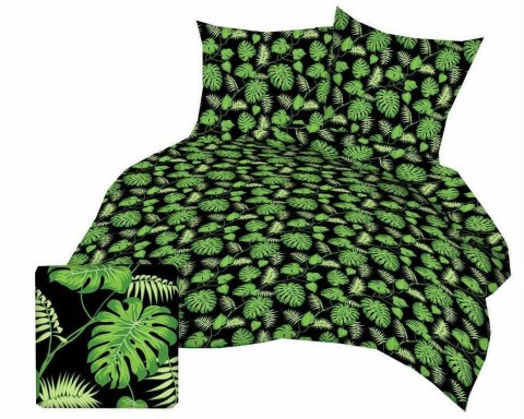 Poszewka z kory 50x60 178b czarna liście zielone gałązki palmy obustronna zapinana na zamek Poszewka z kory 50x60 178b czarna liście zielone gałązki palmy obustronna zapinana na zamek