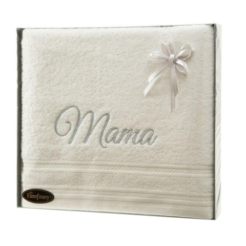 Ręcznik 70x140 Mama kremowy 500 g/m2 frotte upominkowy 23