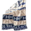 Koc bawełniany akrylowy 150x200 geometryczny granatowy beżowy z frędzlami 23404A Darymex 23 Koc bawełniany akrylowy 150x200 geometryczny granatowy beżowy z frędzlami 23404A Darymex 23