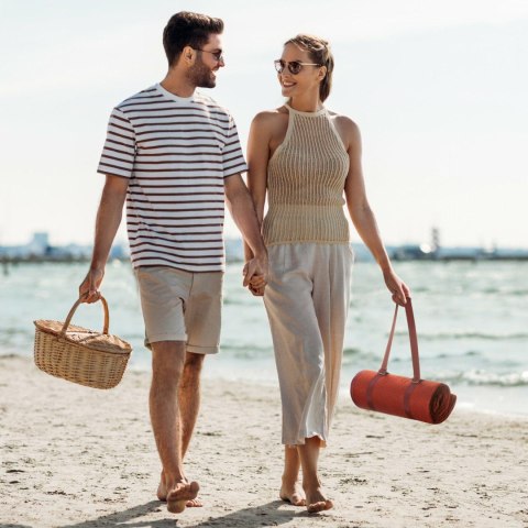 Koc piknikowy 130x145 Harmony bordowy jednobarwny Eurofirany Koc piknikowy 130x145 Harmony bordowy jednobarwny Eurofirany