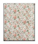 Narzuta dekoracyjna 200x220 Roses angielskie róże kremowa zielona różowa dwustronna Domarex