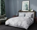 Pościel bawełniana 220x200 Elegant 002 szara liście E 2023