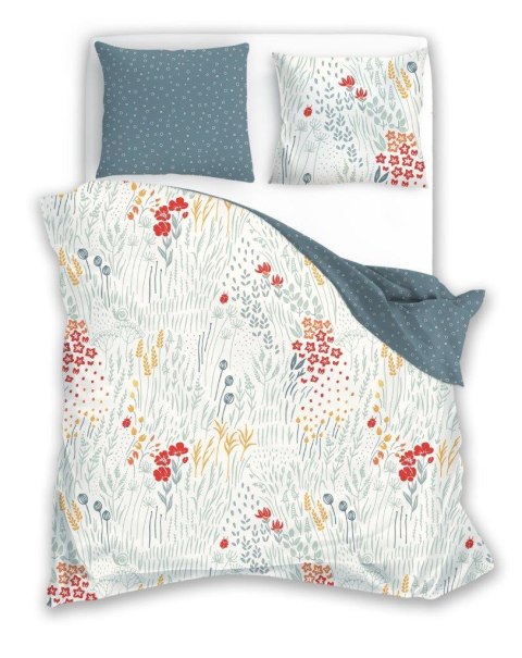 Pościel bawełniana 220x200 Elegant 019 biała turkusowa ciemna czerwona kwiaty E 2023 Pościel bawełniana 220x200 Elegant 019 biała turkusowa ciemna czerwona kwiaty E 2023