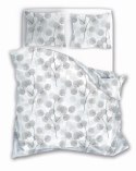 Pościel bawełniana 220x200 biała szara gałązki liście 013 Fashion 23 Faro Pościel bawełniana 220x200 biała szara gałązki liście 013 Fashion 23 Faro