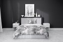 Pościel satynowa 140x200 szara liście 4401 B z jedną poszewką Home Satin 122 Pościel satynowa 140x200 szara liście 4401 B z jedną poszewką Home Satin 122
