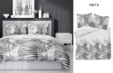 Pościel satynowa 140x200 szara liście 4401 B z jedną poszewką Home Satin 122 Pościel satynowa 140x200 szara liście 4401 B z jedną poszewką Home Satin 122