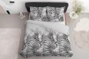 Pościel satynowa 140x200 szara liście 4401 B z jedną poszewką Home Satin 122 Pościel satynowa 140x200 szara liście 4401 B z jedną poszewką Home Satin 122