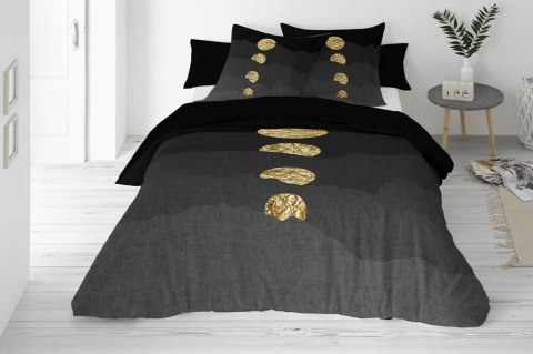 Pościel satynowa 160x200 geometria czarna złota Prestige 1 Pościel satynowa 160x200 geometria czarna złota Prestige 1