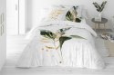 Pościel satynowa 160x200 liście biała zielona Prestige 1 Pościel satynowa 160x200 liście biała zielona Prestige 1